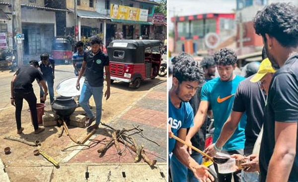 யாழ். பல்கலை மாணவர்களால் கல்வியங்காட்டில் முள்ளிவாய்க்கால் கஞ்சி